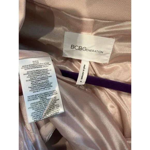BCBGeneration Women’s Tuxedo Blazer Rose Smoke Pink Small - Picture 5 of 5